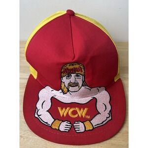Vintage Hulk Hogan Hat WCW World Championship Wrestling Embroidered Snap Back